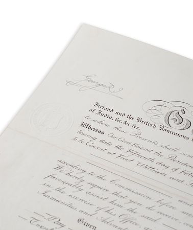 Lot #252 King George V Signed Document - Image 2