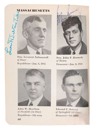 Lot #81 Presidents and Senators: Unique fully signed 1953 senate directory featuring Kennedy, Johnson, and Nixon - Image 2