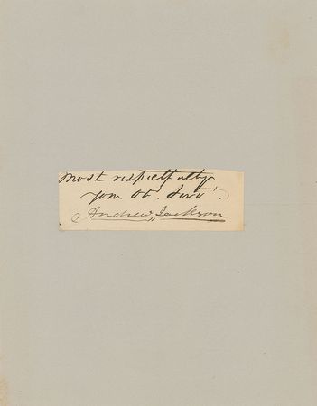 Lot #15 Andrew Jackson Signature - Image 2