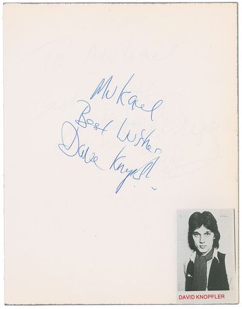 Lot #799 Dire Straits Signatures - Image 1
