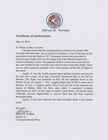 Lot #455 Apollo 15 Insurance Cover - Image 3