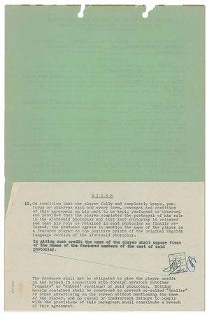 Lot #854 Hugh Beaumont Signed Document - Image 2