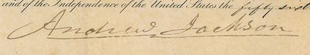 Lot #13 Andrew Jackson Signed Document - Image 2