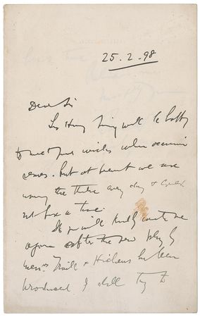Lot #628 Bram Stoker Handwritten Letter Signed - Image 1