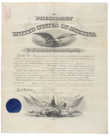 Lot #41 Grover Cleveland Signed Document - Image 1