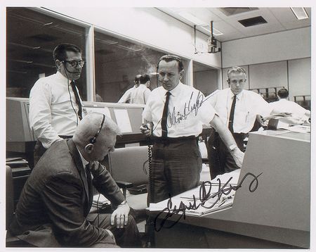 Lot #508 NASA Mission Controllers Signed Photographs - Image 1