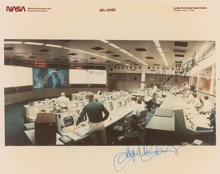 Lot #508 NASA Mission Controllers Signed Photographs - Image 2