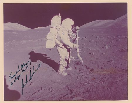 Lot #501 Harrison Schmitt Signed Photographs - Image 1