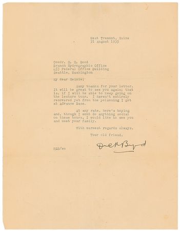 Lot #277 Richard E. Byrd Typed Letters Signed - Image 2