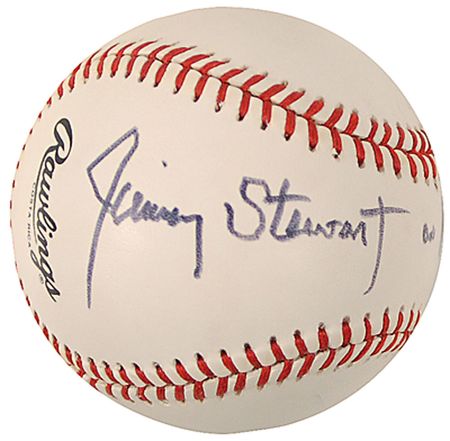 Lot #893 James Stewart Baseball - Image 1