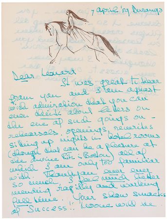 Lot #825 Audrey Hepburn: ?Shall keep all fingers crossed (except when on horseback)? - Image 1