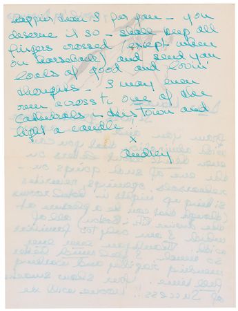 Lot #825 Audrey Hepburn: ?Shall keep all fingers crossed (except when on horseback)? - Image 2