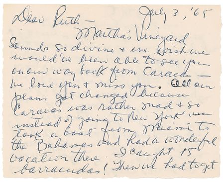 Lot #849 Natalie Wood Handwritten Letter Signed - Image 1
