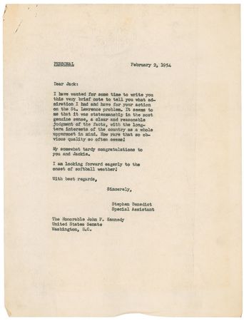 Lot #69 John F. Kennedy Typed Letter Signed - Image 2