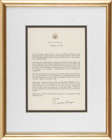 Lot #115 Ronald Reagan Typescript - Image 1