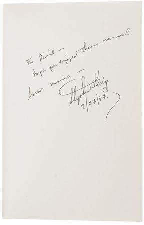 Lot #646 Stephen King: “Hope you enjoyed these one-reel horror movies” - Image 1