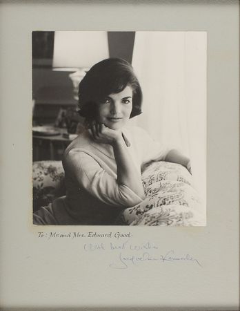 Lot #70 Jacqueline Kennedy Signed Photograph - Image 1