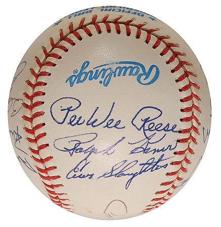 Lot #943 Baseball Hall of Famers Baseball - Image 1