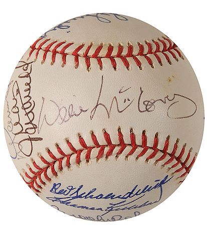 Lot #943 Baseball Hall of Famers Baseball - Image 2