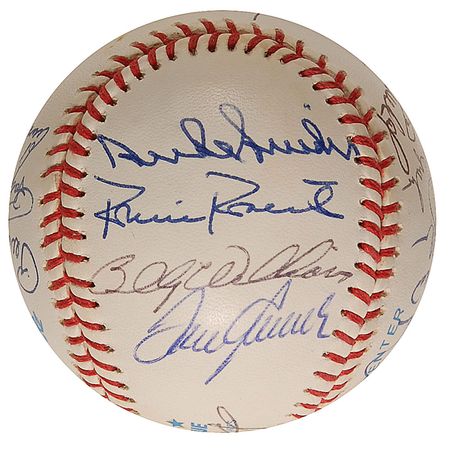 Lot #943 Baseball Hall of Famers Baseball - Image 4