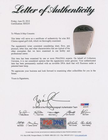 Lot #78 Bill Clinton: Personally-used sand wedge direct from his museum store - Image 7