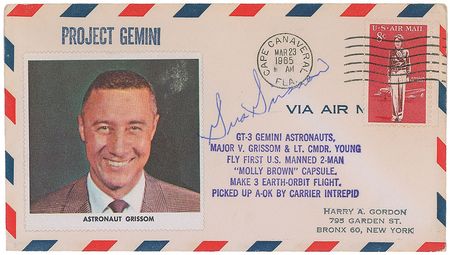 Lot #443 Gus Grissom Commemorative Cover - Image 1