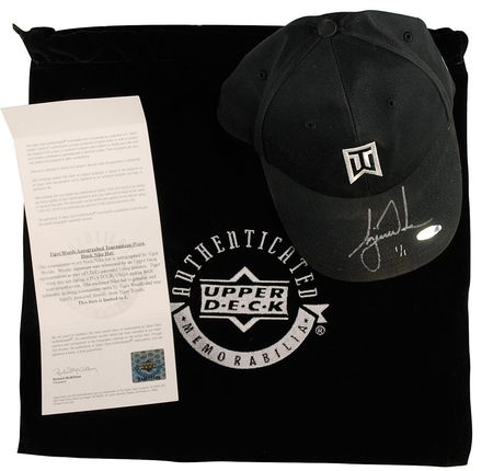 Lot #929 Tiger Woods: One-of-a-kind Woods tournament-worn hat - Image 2