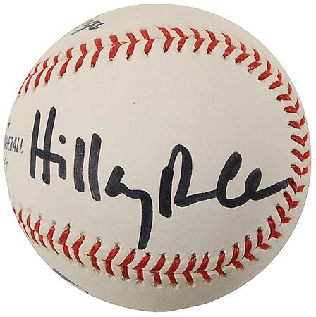 Lot #123 Hillary and Chelsea Clinton Baseball - Image 1