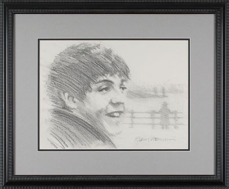 Lot #734 Beatles: Klaus Voormann Sketch - Image 1