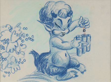Lot #568 Disney: Fantasia: Salvaged from the ?morgue,? a beautifully preserved piece from Fantasia, one of Disney?s earliest masterpieces - Image 2