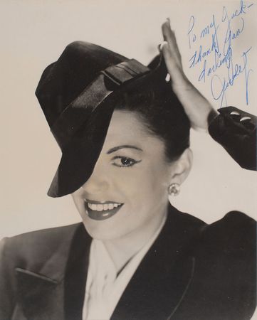 Lot #820 Judy Garland: Judy tips her cap - Image 2