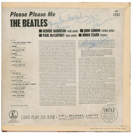 Lot #725 Beatles: First pressing of Please Please Me, fully signed within weeks of release - Image 1