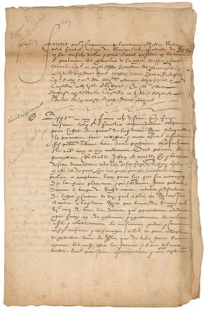 Lot #245 Marie de Medici: Rare, lengthy document from the Medici queen - Image 1