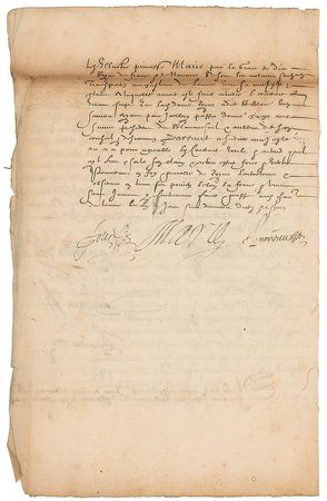 Lot #245 Marie de Medici: Rare, lengthy document from the Medici queen - Image 11