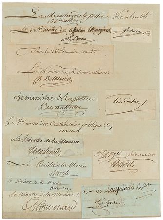 Lot #425 French Revolution: Enormous French Revolution collection, including Saint-Just, Talleyrand, Brunel, and Garat - Image 1