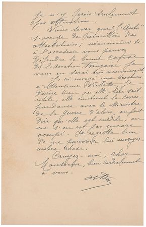Lot #442 Clement Ader: Outstanding letter defending his country?s contributions to the field of aviation in the shadow of America?s Wright brothers - Image 2