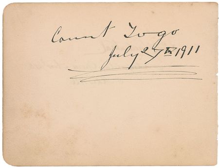 Lot #440 Admiral Heihachiro Togo Signature - Image 1