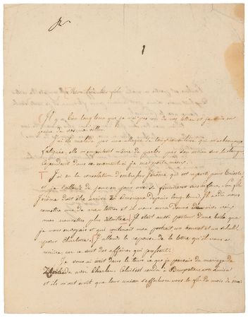 Lot #228 Napoleon: Letizia Bonaparte Signed Letter - Image 1