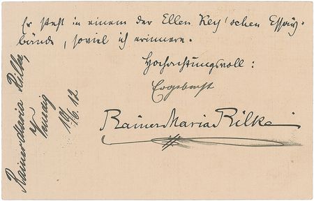 Lot #661 Rainer Maria Rilke: “There exists a translation of the ‘Sonnets’ of Elizabeth Barrett Browning done by me” - Image 2