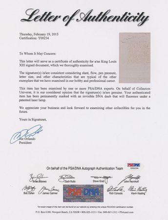 Lot #311 King Louis XIII Signed Document - Image 4
