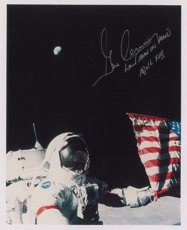 Lot #520 Gene Cernan Signed Photograph - Image 1