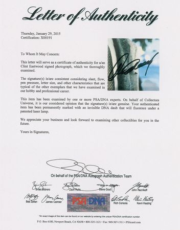 Lot #919 Clint Eastwood Signed Photograph - Image 2