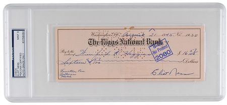 Lot #329 Eliot Ness Check - Image 1