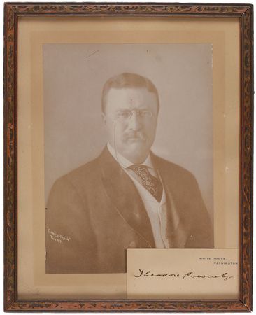 Lot #38 Theodore Roosevelt White House Card - Image 1