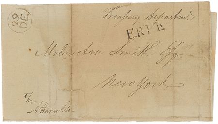 Lot #127 Alexander Hamilton: Desirable free frank to a political rival - Image 2