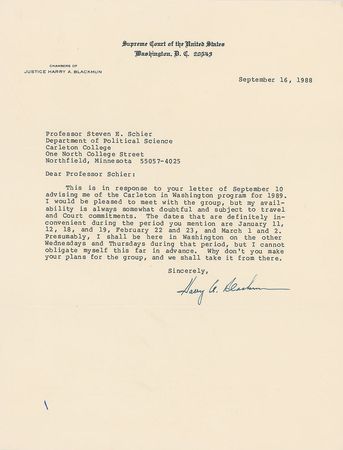 Lot #267 Harry A. Blackmun - Image 1