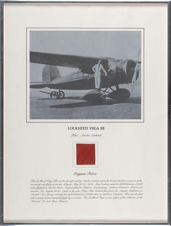 Lot #452 Amelia Earhart Fabric Swatch - Image 1