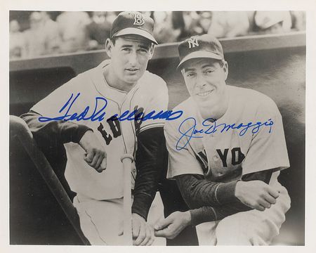 Lot #1026 Ted Williams and Joe DiMaggio Signed Photograph - Image 2