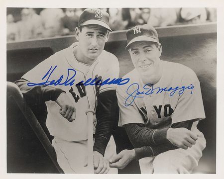 Lot #1026 Ted Williams and Joe DiMaggio Signed Photograph - Image 1