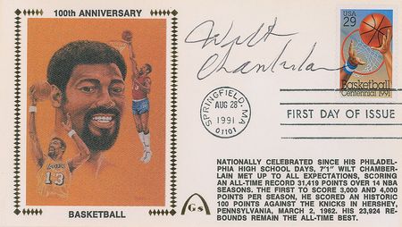 Lot #994 Wilt Chamberlain First Day Cover - Image 1
